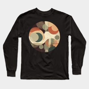 Whimsical Abstract Geometry Earthy Natural Style Long Sleeve T-Shirt